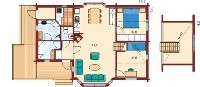 План коттеджа Polaria 84/4