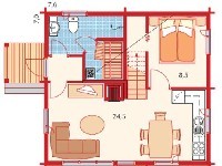 План коттеджа Lapponia 88